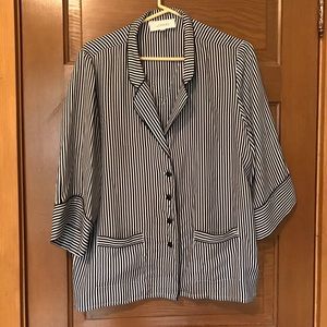 The Great. 100% Silk Striped Blouse 1